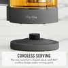 image:imageMartha Stewart Electric Kettle with Removable Stainless Steel Tea Infuser Glass Carafe17L 7 Cups Hot Water Boiler 4 Presets Keep Warm amp Auto ShutOff Cordless 360 Swivel Base Linen CreamCaviar Gray